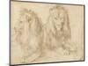 Deux Lions Assis - Dessin De Albrecht Durer (1471-1528), 1521 - Two Seated Lions - Pencil on Paper-Albrecht Dürer or Duerer-Mounted Giclee Print