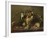 Deux singes pillant une corbeille de fruits-Frans Snyders-Framed Giclee Print