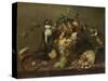 Deux singes pillant une corbeille de fruits-Frans Snyders-Stretched Canvas
