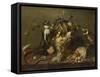 Deux singes pillant une corbeille de fruits-Frans Snyders-Framed Stretched Canvas