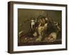 Deux singes pillant une corbeille de fruits-Frans Snyders-Framed Giclee Print