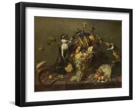 Deux singes pillant une corbeille de fruits-Frans Snyders-Framed Giclee Print