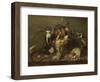 Deux singes pillant une corbeille de fruits-Frans Snyders-Framed Giclee Print