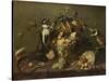 Deux singes pillant une corbeille de fruits-Frans Snyders-Stretched Canvas