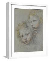 Deux têtes d'enfants-Federico Barocci-Framed Giclee Print