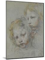 Deux têtes d'enfants-Federico Barocci-Mounted Giclee Print
