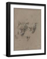 Deux têtes de renards et un oeil-Pieter Boel-Framed Giclee Print