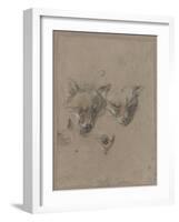 Deux têtes de renards et un oeil-Pieter Boel-Framed Giclee Print