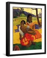 Deux Thaitiennes Accroupiees-Paul Gauguin-Framed Art Print