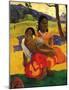 Deux Thaitiennes Accroupiees-Paul Gauguin-Mounted Art Print