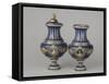 Deux vases balustre de forme Louis XV-null-Framed Stretched Canvas