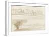 Deux vues de la villa Borghese-Pierre Henri de Valenciennes-Framed Giclee Print