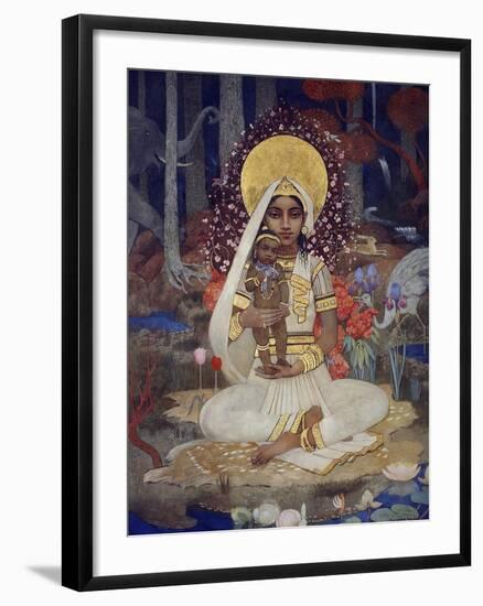 Devaki, Mother of Krishna-Marianne Stokes-Framed Giclee Print