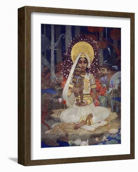 Devaki, Mother of Krishna-Marianne Stokes-Framed Giclee Print