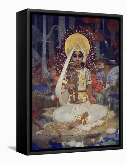 Devaki, Mother of Krishna-Marianne Stokes-Framed Stretched Canvas