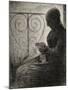 Devant le balcon (profil)-Georges Seurat-Mounted Giclee Print