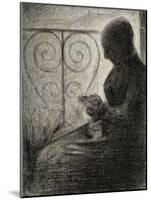 Devant le balcon (profil)-Georges Seurat-Mounted Giclee Print