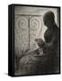 Devant le balcon (profil)-Georges Seurat-Framed Stretched Canvas