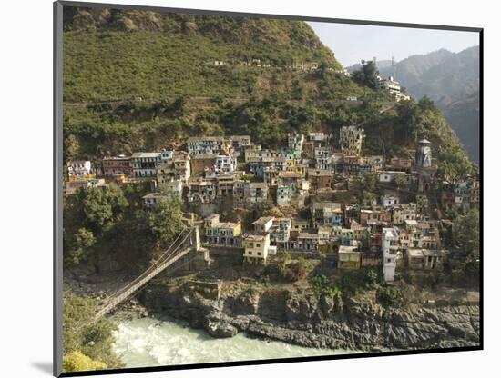 Devaprayag (Deoprayag), Holy Site on Upper Ganges River, Garwhal Himalaya, Uttarakhand, India, Asia-Tony Waltham-Mounted Photographic Print