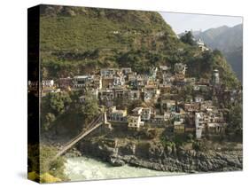 Devaprayag (Deoprayag), Holy Site on Upper Ganges River, Garwhal Himalaya, Uttarakhand, India, Asia-Tony Waltham-Stretched Canvas