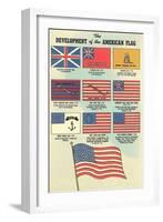 Development of the American Flag-null-Framed Art Print