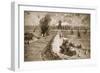 Development of the Attack on Antwerp: Artillery Action across the River Dyle-null-Framed Giclee Print