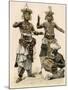 Devil Dancers and Drummer in Ceylon (Sri Lanka), 1800s-null-Mounted Giclee Print