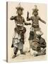 Devil Dancers and Drummer in Ceylon (Sri Lanka), 1800s-null-Stretched Canvas