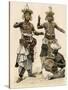 Devil Dancers and Drummer in Ceylon (Sri Lanka), 1800s-null-Stretched Canvas