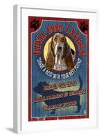 Devil Dog Tavern - Basset Hound-Lantern Press-Framed Art Print