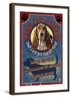 Devil Dog Tavern - Basset Hound-Lantern Press-Framed Art Print