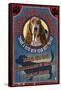 Devil Dog Tavern - Basset Hound-Lantern Press-Framed Stretched Canvas