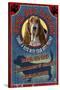 Devil Dog Tavern - Basset Hound-Lantern Press-Stretched Canvas