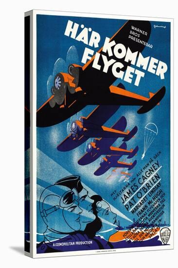 Devil Dogs of the Air, (aka Har Kommer Flyget), Swedish Poster Art, 1935-null-Stretched Canvas