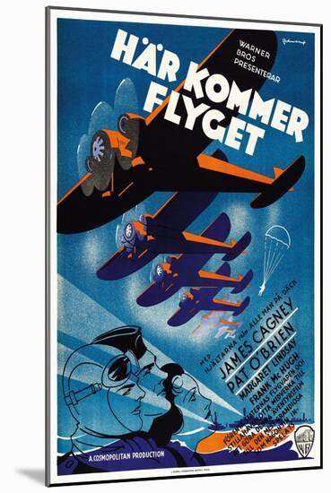 Devil Dogs of the Air, (aka Har Kommer Flyget), Swedish Poster Art, 1935-null-Mounted Art Print