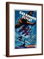 Devil Dogs of the Air, (aka Har Kommer Flyget), Swedish Poster Art, 1935-null-Framed Art Print