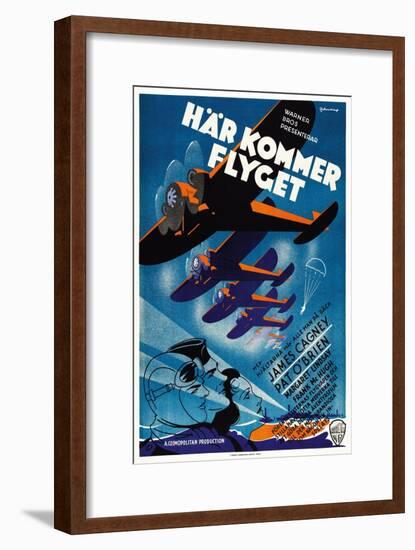 Devil Dogs of the Air, (aka Har Kommer Flyget), Swedish Poster Art, 1935-null-Framed Art Print