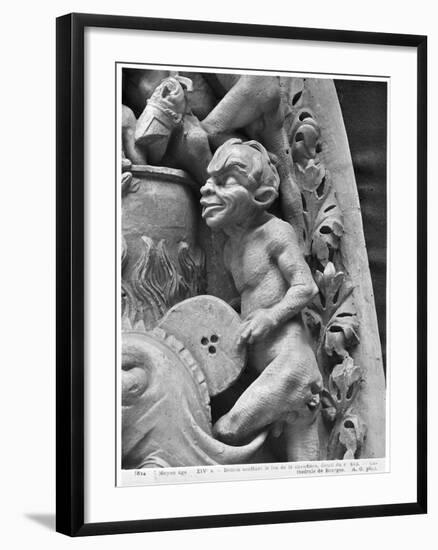 Devil Fanning the Fire, from the Last Judgement of the Cathedral of St. Etienne in Bourges-null-Framed Giclee Print