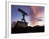 Devil Logo and Volcanoes, Parque Nacional de Timanfaya, Lanzarote, Canary Islands, Spain-Stuart Black-Framed Photographic Print