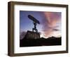 Devil Logo and Volcanoes, Parque Nacional de Timanfaya, Lanzarote, Canary Islands, Spain-Stuart Black-Framed Photographic Print