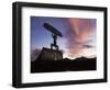 Devil Logo and Volcanoes, Parque Nacional de Timanfaya, Lanzarote, Canary Islands, Spain-Stuart Black-Framed Photographic Print