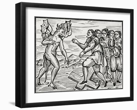 Devil Making People Trample on Cross-null-Framed Giclee Print