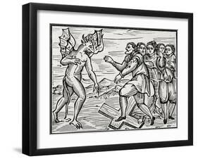 Devil Making People Trample on Cross-null-Framed Giclee Print