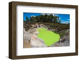 Devil's Bath Crater Wai-O-Tapu-null-Framed Art Print