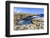 Devil's Bridge, geological limestone rock formation and arch, Willikies, Antigua-Eleanor Scriven-Framed Photographic Print