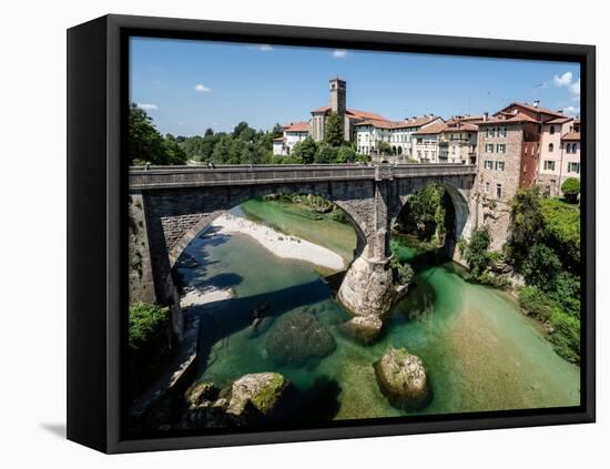 Devil's Bridge over the Natisone River, Cividale del Friuli, Udine, Friuli Venezia Giulia, Italy-Jean Brooks-Framed Stretched Canvas
