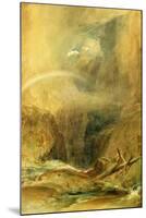 Devil's Bridge, St. Gotthard's Pass, C.1804 (W/C and White Wax Crayon on Wove Paper)-J. M. W. Turner-Mounted Premium Giclee Print