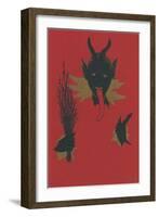 Devil's Face and Hands-null-Framed Art Print