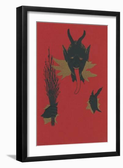 Devil's Face and Hands-null-Framed Art Print