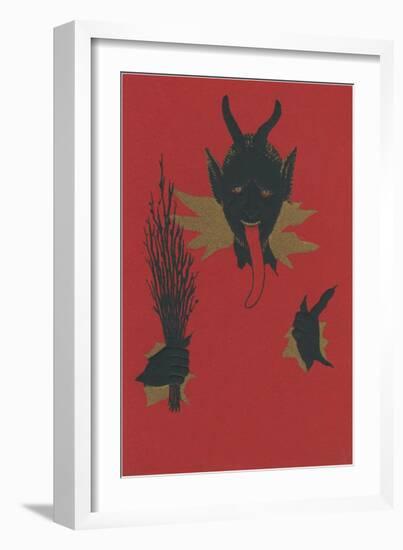 Devil's Face and Hands-null-Framed Art Print